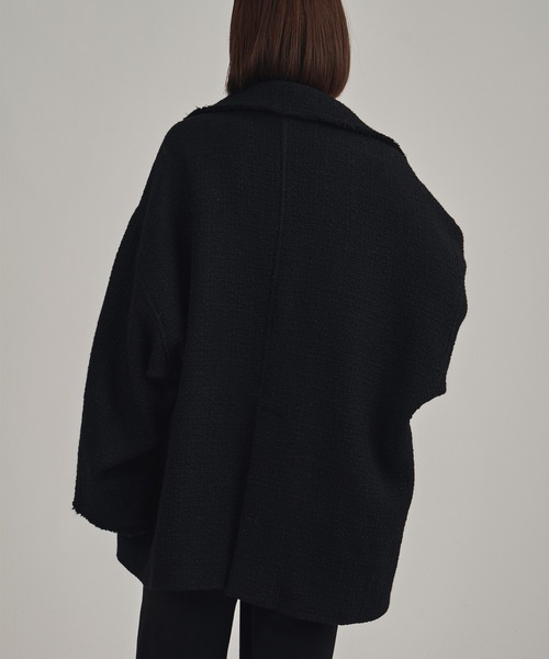 louren(ローレン )の「【louren/ローレン】tweed midi coat/ツウィードミディコート(ピーコート・レディース・ブラック/アイボリー・FREE)」の13枚目の写真