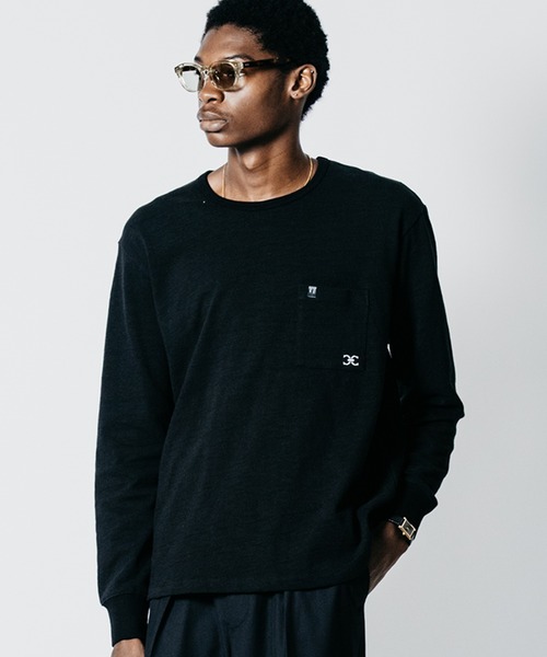 CRIMIE(クライミー)の「HEAVY OZ SLUB C-CHAIN BINDER CREW NECK LONG SLEEVE T SHIRT(Tシャツ/カットソー・メンズ・ブラック/ホワイト・XXL/XL/L/M/S)」の2枚目の写真