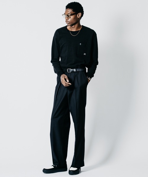 CRIMIE(クライミー)の「HEAVY OZ SLUB C-CHAIN BINDER CREW NECK LONG SLEEVE T SHIRT(Tシャツ/カットソー・メンズ・ブラック/ホワイト・XXL/XL/L/M/S)」の3枚目の写真