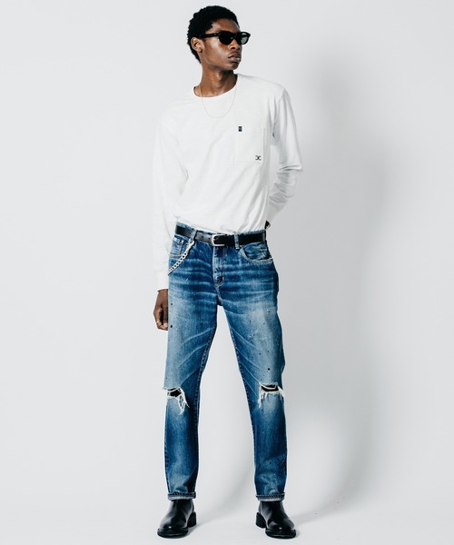 CRIMIE(クライミー)の「HEAVY OZ SLUB C-CHAIN BINDER CREW NECK LONG SLEEVE T SHIRT(Tシャツ/カットソー・メンズ・ブラック/ホワイト・XXL/XL/L/M/S)」の19枚目の写真