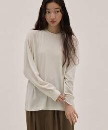 [ATON/エイトン]FRESCA NUBACK OVERSIZED PULLOVER/フレスカ ヌバック オーバーサイズプルオーバー/カットソー/プルオーバー