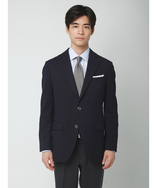 SUIT SQUARE(スーツスクエア)の「最高ジャケット/ウォッシャブル/ストレッチ/ポリエステルメッシュ/織柄/CH28(テーラードジャケット・メンズ・ネイビー/ブラウン/グレー・S/M/L/LL)」の7枚目の写真