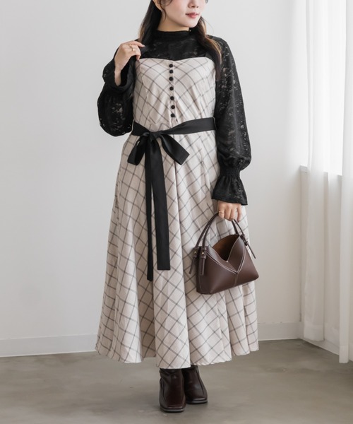 CLETTE（クレット）の「レースプルオーバー（Tシャツ/カットソー・レディース・オフホワイト/ピンク/ブラック・LL/3L/4L）」の14枚目の写真