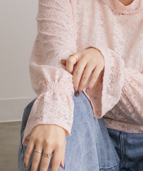CLETTE（クレット）の「レースプルオーバー（Tシャツ/カットソー・レディース・オフホワイト/ピンク/ブラック・LL/3L/4L）」の18枚目の写真