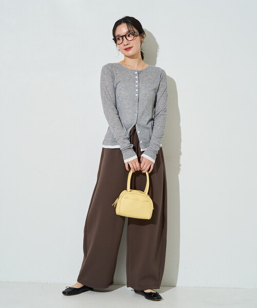 FREAK'S STORE（フリークスストア）の「限定展開　裏起毛 スウェット カーブ パンツ（スウェットパンツ・レディース・ブラック/ネイビー/ブラウン/グレー/ライトグレー・SMALL/MEDIUM）」の13枚目の写真