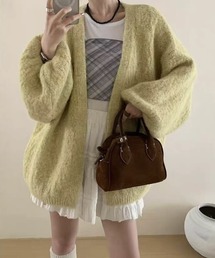 ルーズシルエット ニットカーディガン
