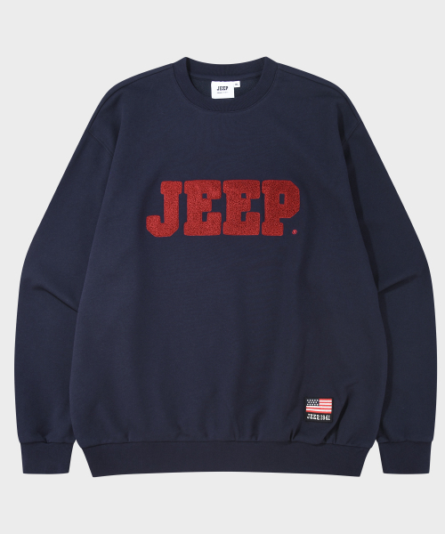 JEEP(ジープ)の「ヴィンテージブークレビッグロゴスウェット (JR5TSU828NA)(スウェット・レディース・その他・LARGE/2XL/MEDIUM/X-LARGE/SMALL)」の1枚目の写真