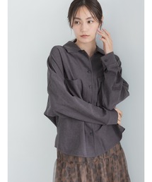 【UVカット/マシンウォッシャブル】スエードライクシャツ(セットアップ可)《2026 AUTUMN LOOK item》