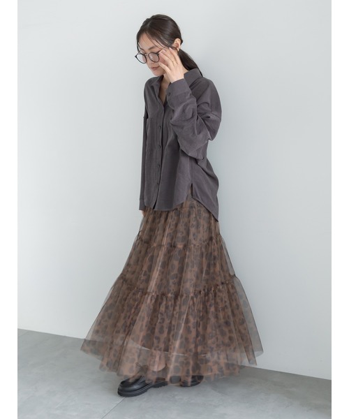 Te chichi(テチチ)の「【UVカット/マシンウォッシャブル】スエードライクシャツ(セットアップ可)(シャツ/ブラウス・レディース・チャコールグレー/ブラウン/オフホワイト・F)」の20枚目の写真
