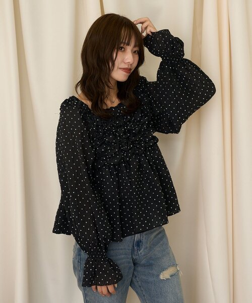 CIAOPANIC（チャオパニック）の「【neutral】クシュクシュキャンディースリーブブラウス（シャツ/ブラウス・レディース・ブラック/ホワイト・FREE）」の21枚目の写真