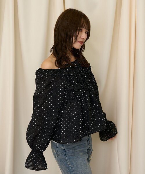 CIAOPANIC（チャオパニック）の「【neutral】クシュクシュキャンディースリーブブラウス（シャツ/ブラウス・レディース・ブラック/ホワイト・FREE）」の22枚目の写真