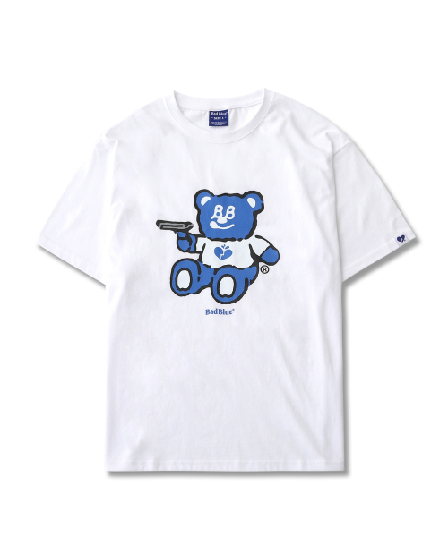 BadBlue(バッドブルー)の「BadBear Graphic Tee White(Tシャツ/カットソー・レディース・その他・2)」の1枚目の写真