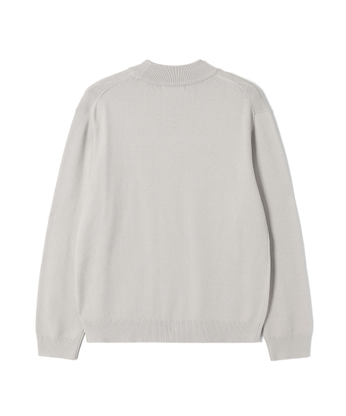 ADHOC（アドホック）の「ユニセックス ベーシック モックネック ニット (LT-BEIGE) (HCALKA2)（ニット/セーター・レディース・その他・90/100/95/105）」の2枚目の写真