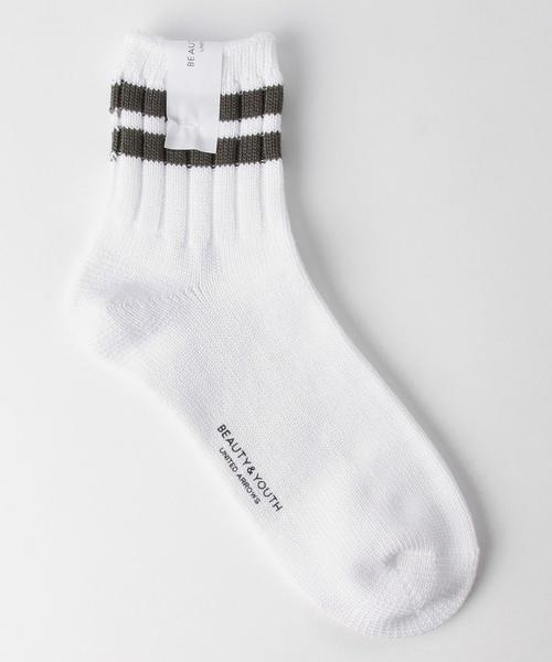 BEAUTY&YOUTH UNITED ARROWS(ビューティーアンドユースユナイテッドアローズ)の「BY 2ライン クォーター ソックス◆(ソックス/靴下・メンズ・ホワイト/ライトグレー/ダークグレー/その他1・フリー)」の4枚目の写真