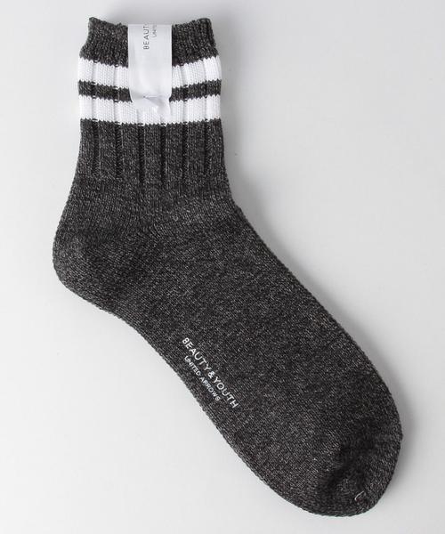 BEAUTY&YOUTH UNITED ARROWS(ビューティーアンドユースユナイテッドアローズ)の「BY 2ライン クォーター ソックス◆(ソックス/靴下・メンズ・ホワイト/ライトグレー/ダークグレー/その他1・フリー)」の3枚目の写真