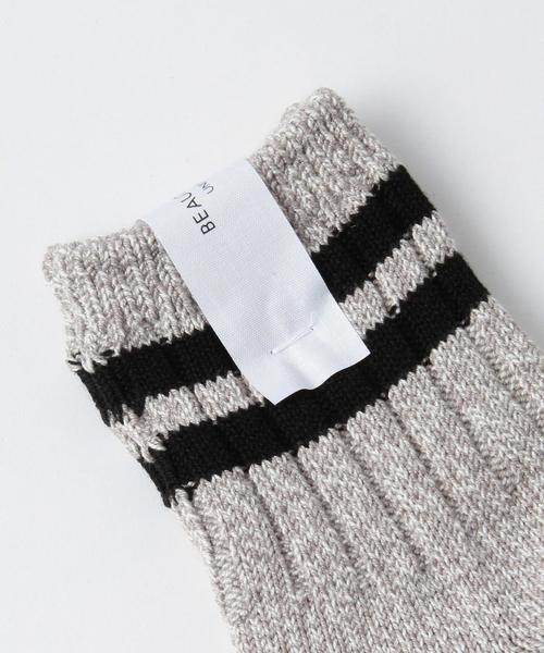 BEAUTY&YOUTH UNITED ARROWS(ビューティーアンドユースユナイテッドアローズ)の「BY 2ライン クォーター ソックス◆(ソックス/靴下・メンズ・ホワイト/ライトグレー/ダークグレー/その他1・フリー)」の5枚目の写真