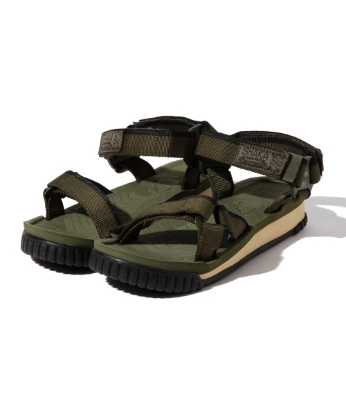 SHAKA（シャカ）の「【InRed6月号掲載】SHAKA×ビーミング by ビームス / 40th別注 CAMPER（サンダル・レディース・オリーブ/ネイビー・6/5）」の5枚目の写真