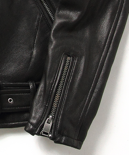 JACKROSE（ジャックローズ）の「ゴートオイルネイキッドダブルライダース（ライダースジャケット・メンズ・ブラック・L/S/M/XL）」の5枚目の写真