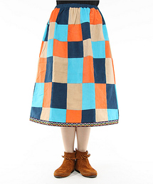 BEAMS BOY | BEAMS BOY / ソリッド　クレージーパッチワークスカート(スカート)