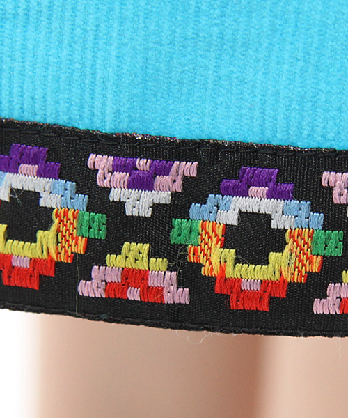 BEAMS BOY（ビームスボーイ）の「BEAMS BOY / ソリッド　クレージーパッチワークスカート（スカート・レディース・ネイビー/パープル・ONE SIZE）」の5枚目の写真