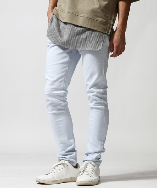 ZIP FIVE（ジップファイブ）の「ZIP FIVE　スーパーストレッチスキニーパンツ（デニムパンツ・メンズ・グレー/サックスブルー/ブラック/クリアブルー/ホワイト/インディゴブルー/ブラック系その他/ブルー系その他/グレー系その他/ケミカルウォッシュ・LARGE/X-LARGE/SMALL/MEDIUM/XX-LARGE/X-SMALL）」の8枚目の写真