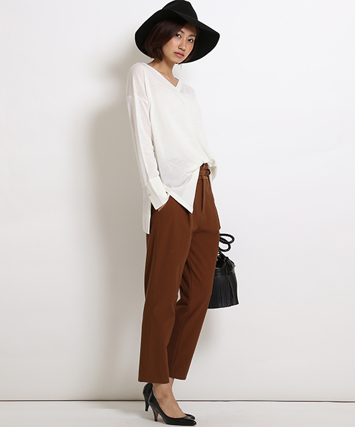 Droite lautreamont（ドロワットロートレアモン）の「アシンメトリーⅤネックプルオーバー（ニット/セーター・レディース・ピンク/ブルー/オフホワイト・M）」の12枚目の写真