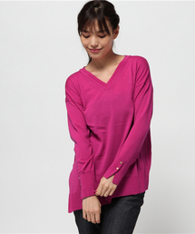 Droite lautreamont | アシンメトリーⅤネックプルオーバー(ニット/セーター)