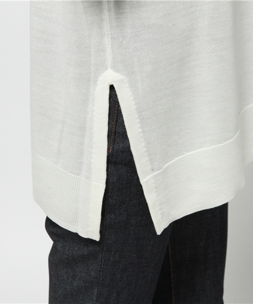 Droite lautreamont（ドロワットロートレアモン）の「アシンメトリーⅤネックプルオーバー（ニット/セーター・レディース・ピンク/ブルー/オフホワイト・M）」の5枚目の写真