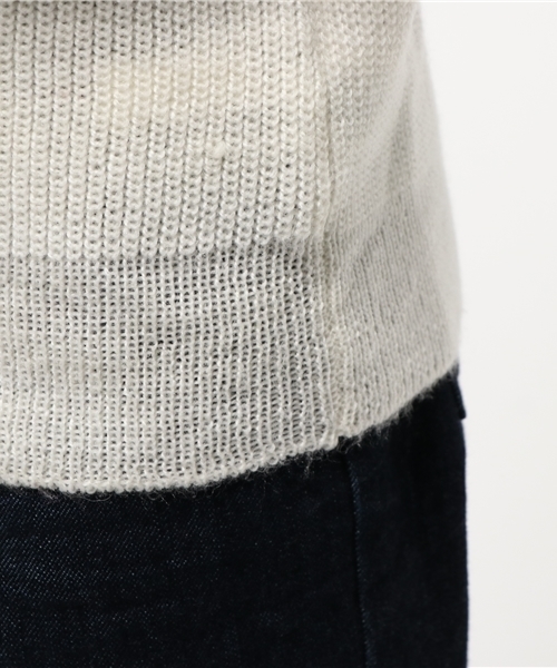 laboratory work（ラボラトリーワーク）の「ウール混畦オフタートルプルオーバー（ニット/セーター・レディース・ブラック/モカ/オフホワイト/杢グレー・MEDIUM）」の10枚目の写真