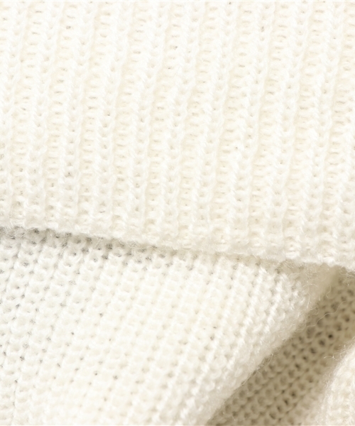 laboratory work（ラボラトリーワーク）の「ウール混畦オフタートルプルオーバー（ニット/セーター・レディース・ブラック/モカ/オフホワイト/杢グレー・MEDIUM）」の11枚目の写真