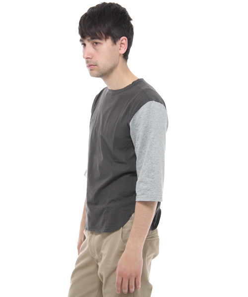 JOURNAL STANDARD J.S HOMESTEAD(ジャーナルスタンダードホームステッド)の「BURKINA FASO HIGH GAGE COTTON BASEBALL Tee(Tシャツ/カットソー・メンズ・チャコールグレー/ライトグレー・MEDIUM/LARGE)」の3枚目の写真
