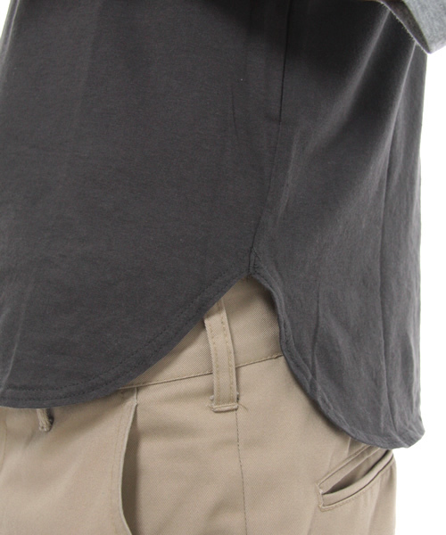 JOURNAL STANDARD J.S HOMESTEAD(ジャーナルスタンダードホームステッド)の「BURKINA FASO HIGH GAGE COTTON BASEBALL Tee(Tシャツ/カットソー・メンズ・チャコールグレー/ライトグレー・MEDIUM/LARGE)」の7枚目の写真