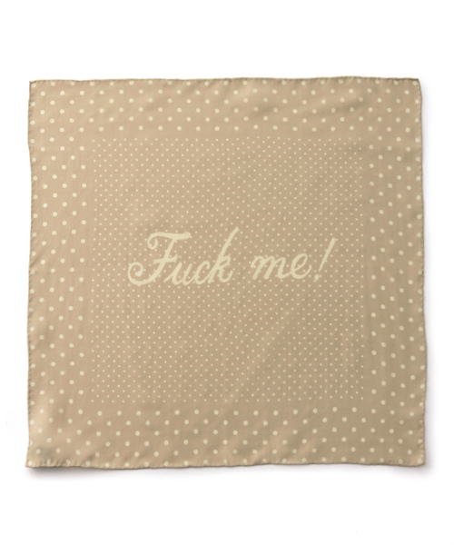 WACKO MARIA(ワコマリア)の「WACKO MARIA 10SS POCKET CHIEF (FUCK ME!)(バンダナ/スカーフ・メンズ・ホワイト/ベージュ/ピンク/レッド/オレンジ/イエロー/グリーン/パープル/グレー・ONE SIZE)」の4枚目の写真