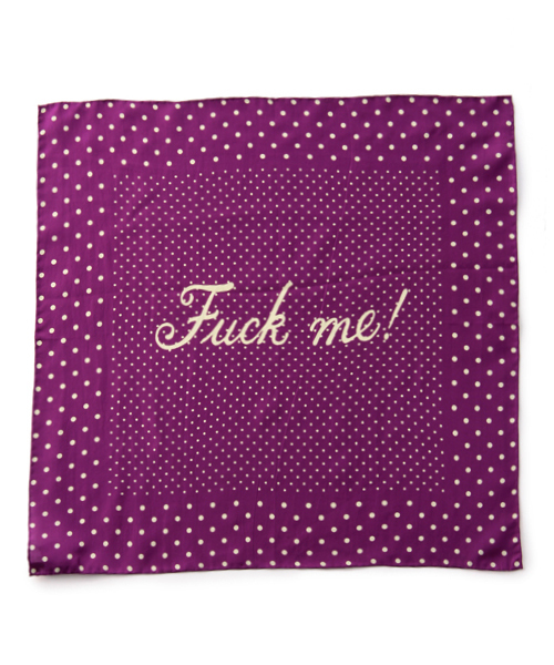 WACKO MARIA(ワコマリア)の「WACKO MARIA 10SS POCKET CHIEF (FUCK ME!)(バンダナ/スカーフ・メンズ・ホワイト/ベージュ/ピンク/レッド/オレンジ/イエロー/グリーン/パープル/グレー・ONE SIZE)」の6枚目の写真