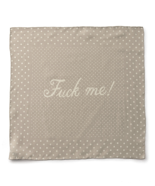 WACKO MARIA(ワコマリア)の「WACKO MARIA 10SS POCKET CHIEF (FUCK ME!)(バンダナ/スカーフ・メンズ・ホワイト/ベージュ/ピンク/レッド/オレンジ/イエロー/グリーン/パープル/グレー・ONE SIZE)」の3枚目の写真