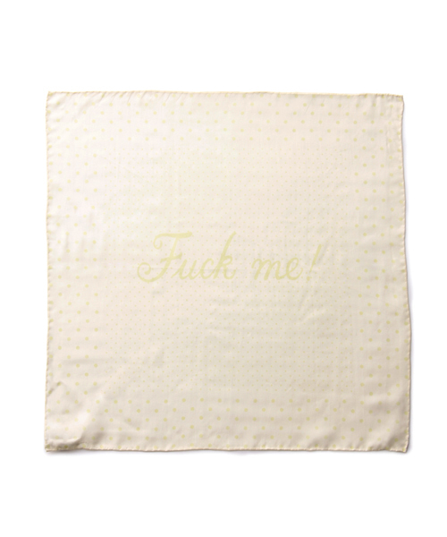 WACKO MARIA(ワコマリア)の「WACKO MARIA 10SS POCKET CHIEF (FUCK ME!)(バンダナ/スカーフ・メンズ・ホワイト/ベージュ/ピンク/レッド/オレンジ/イエロー/グリーン/パープル/グレー・ONE SIZE)」の2枚目の写真