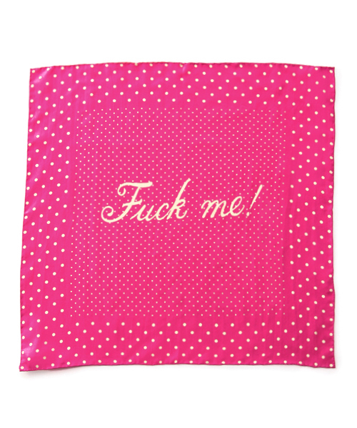 WACKO MARIA(ワコマリア)の「WACKO MARIA 10SS POCKET CHIEF (FUCK ME!)(バンダナ/スカーフ・メンズ・ホワイト/ベージュ/ピンク/レッド/オレンジ/イエロー/グリーン/パープル/グレー・ONE SIZE)」の8枚目の写真