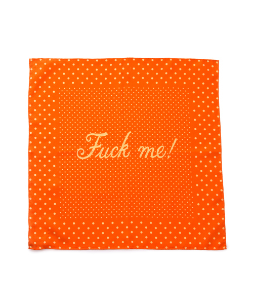WACKO MARIA(ワコマリア)の「WACKO MARIA 10SS POCKET CHIEF (FUCK ME!)(バンダナ/スカーフ・メンズ・ホワイト/ベージュ/ピンク/レッド/オレンジ/イエロー/グリーン/パープル/グレー・ONE SIZE)」の9枚目の写真