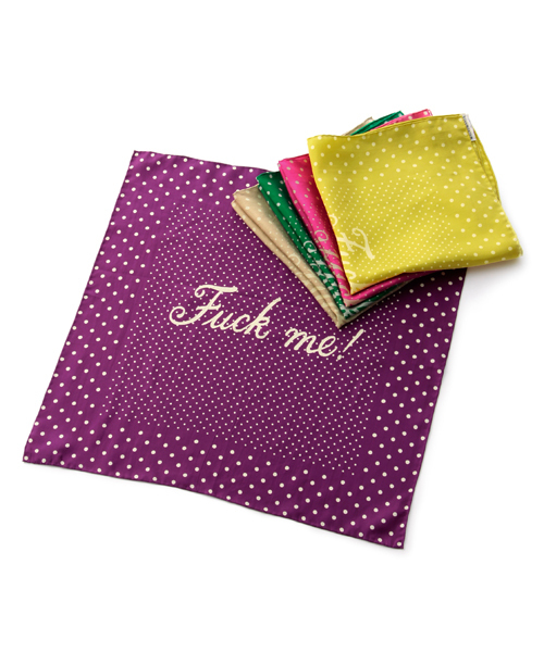 WACKO MARIA(ワコマリア)の「WACKO MARIA 10SS POCKET CHIEF (FUCK ME!)(バンダナ/スカーフ・メンズ・ホワイト/ベージュ/ピンク/レッド/オレンジ/イエロー/グリーン/パープル/グレー・ONE SIZE)」の22枚目の写真