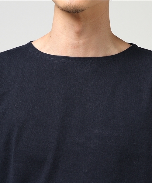 NANO universe（ナノユニバース）の「アメリカンコットンボートネックTシャツ（Tシャツ/カットソー・メンズ・ネイビー/ホワイト/カーキ・X-LARGE/MEDIUM/SMALL/LARGE）」の8枚目の写真