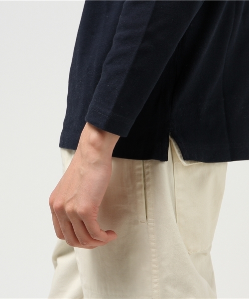 NANO universe（ナノユニバース）の「アメリカンコットンボートネックTシャツ（Tシャツ/カットソー・メンズ・ネイビー/ホワイト/カーキ・X-LARGE/MEDIUM/SMALL/LARGE）」の9枚目の写真