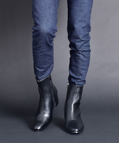 endevice(エンデヴァイス)の「ポインテッドトゥ ヒールブーツ / ハイヒール(ブーツ・メンズ・シルバー/ブラック・42/44/40)」の5枚目の写真