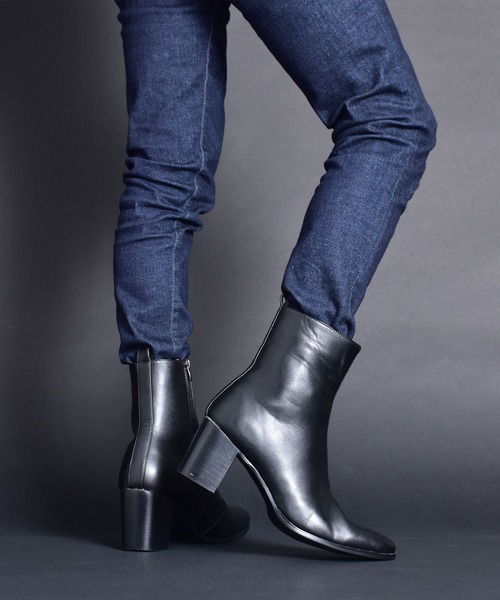 endevice(エンデヴァイス)の「ポインテッドトゥ ヒールブーツ / ハイヒール(ブーツ・メンズ・シルバー/ブラック・42/44/40)」の6枚目の写真