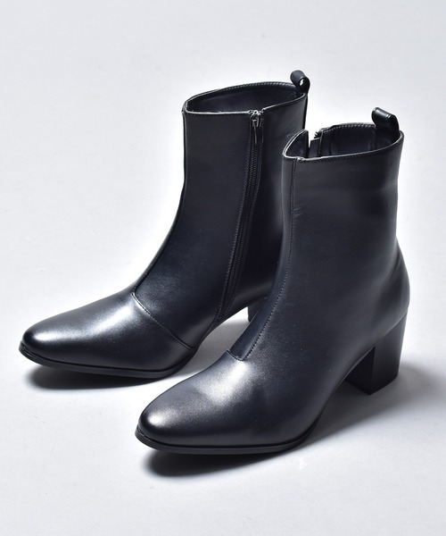 endevice(エンデヴァイス)の「ポインテッドトゥ ヒールブーツ / ハイヒール(ブーツ・メンズ・シルバー/ブラック・42/44/40)」の14枚目の写真