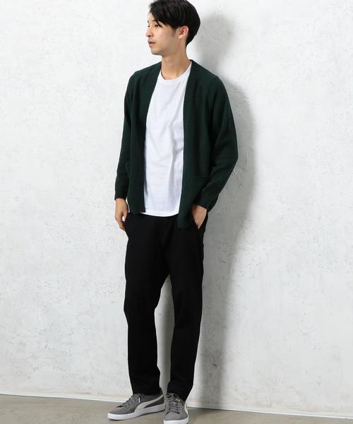 green label relaxing（グリーンレーベルリラクシング）の「ST ミニブークレ イージーカーディガン ◆（カーディガン/ボレロ・メンズ・ブラック/マスタード/ダークグリーン・MEDIUM/LARGE/SMALL）」の15枚目の写真