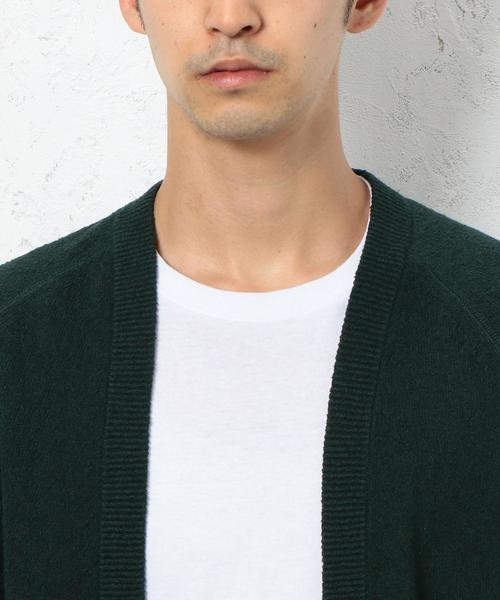 green label relaxing（グリーンレーベルリラクシング）の「ST ミニブークレ イージーカーディガン ◆（カーディガン/ボレロ・メンズ・ブラック/マスタード/ダークグリーン・MEDIUM/LARGE/SMALL）」の4枚目の写真