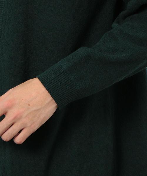 green label relaxing（グリーンレーベルリラクシング）の「ST ミニブークレ イージーカーディガン ◆（カーディガン/ボレロ・メンズ・ブラック/マスタード/ダークグリーン・MEDIUM/LARGE/SMALL）」の5枚目の写真