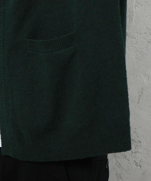 green label relaxing（グリーンレーベルリラクシング）の「ST ミニブークレ イージーカーディガン ◆（カーディガン/ボレロ・メンズ・ブラック/マスタード/ダークグリーン・MEDIUM/LARGE/SMALL）」の6枚目の写真