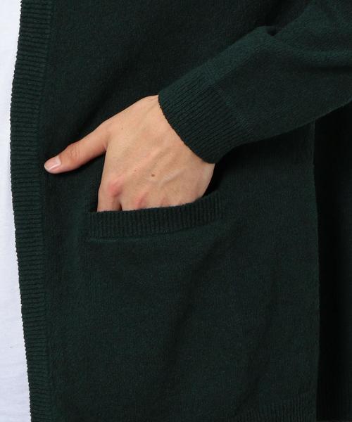 green label relaxing（グリーンレーベルリラクシング）の「ST ミニブークレ イージーカーディガン ◆（カーディガン/ボレロ・メンズ・ブラック/マスタード/ダークグリーン・MEDIUM/LARGE/SMALL）」の8枚目の写真