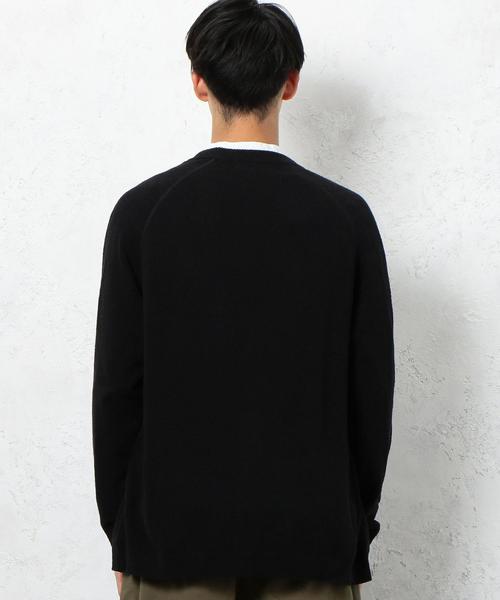 green label relaxing（グリーンレーベルリラクシング）の「ST ミニブークレ イージーカーディガン ◆（カーディガン/ボレロ・メンズ・ブラック/マスタード/ダークグリーン・MEDIUM/LARGE/SMALL）」の17枚目の写真